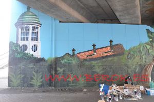 Mural Residencia Sitges 300x100000